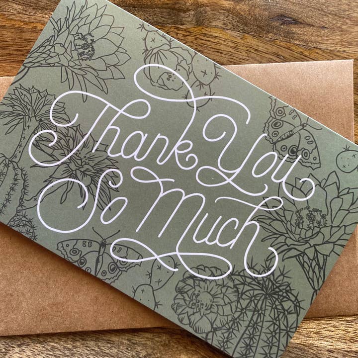 Cactus Tak Card - 4x6 Foldet Card for engroshandel hos TheDesertPen