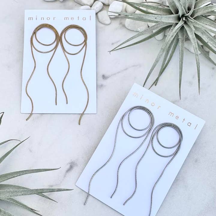tangled chain earrings for wholesale by minor metal jewelry