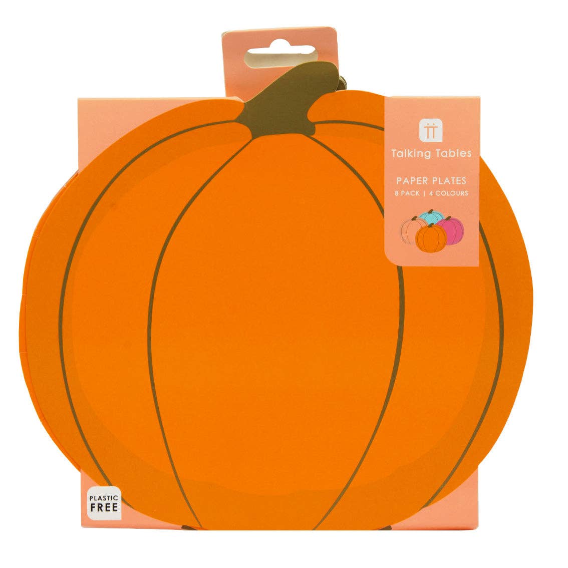 Talking Tables USA - Vente Assiette jetable - Assiettes Citrouille d'Halloween - Pack de 8 | Décoration d'Halloween |2