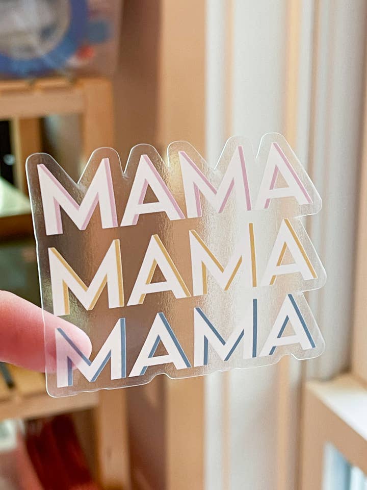 MAMA | adesivo transparente por atacado de Put a Pompom on It