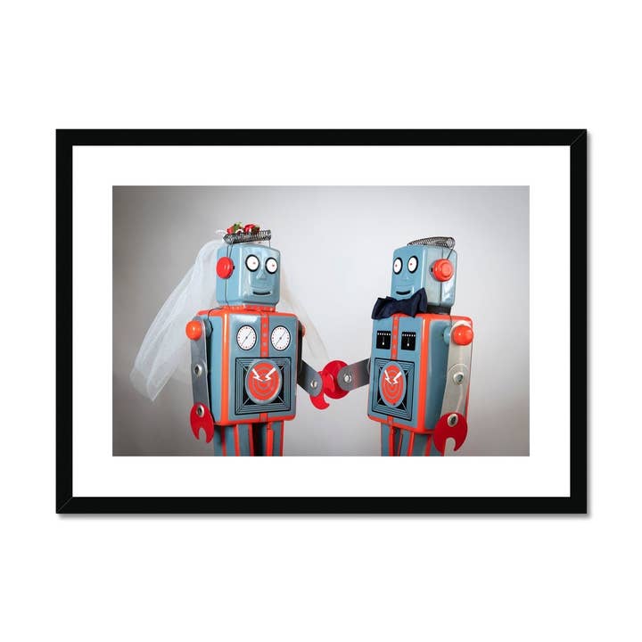 Robotbröllop inramat och monterat tryck för wholesale av Sorbey