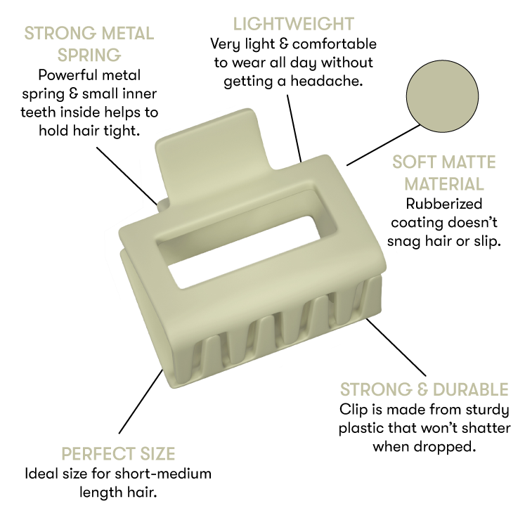 Framar Hair Brushes & Hair Accessories - Vente Pince à cheveux – femme - FRAMAR Pince à Cheveux Moyenne – Pince à Cheveux pour Femmes - Sauge8