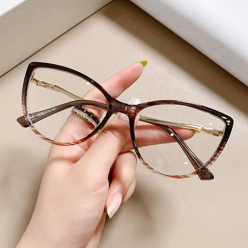 FurDecoration - Wholesale Eyeglasses - Women's - Stylish TR90 Metal Pin Computer Glasses2