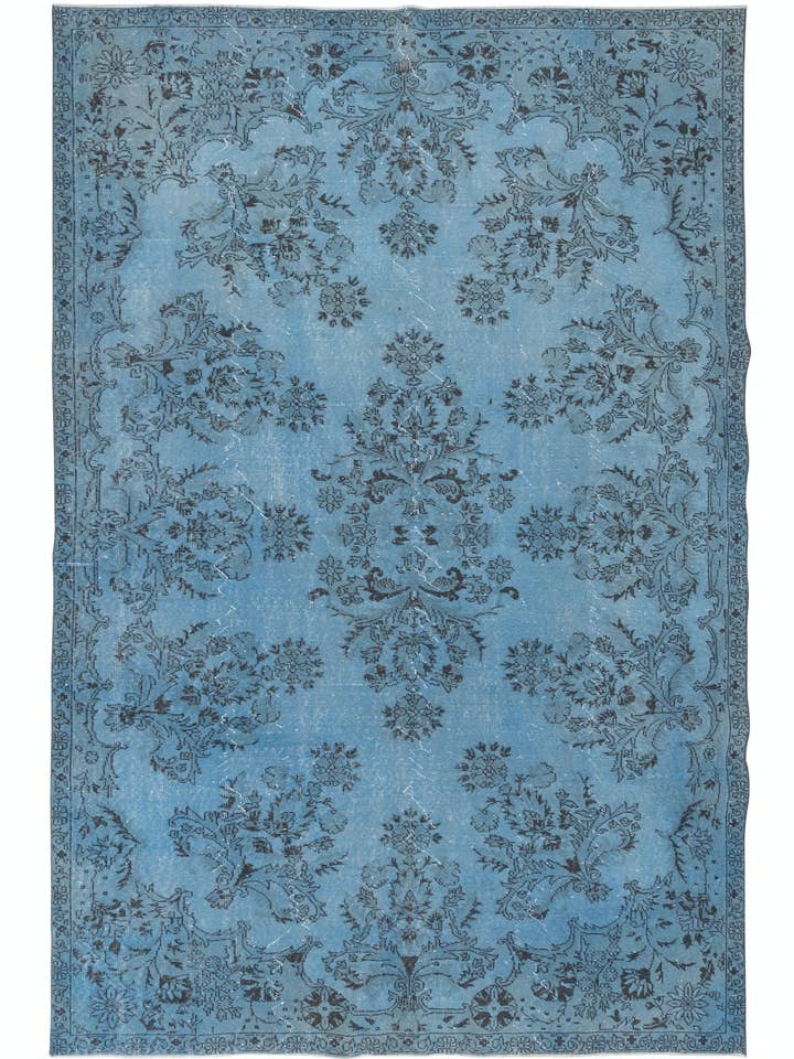 7x10.6 Ft Light Blue Modern Handmade Turkish Large Area Rug for wholesale by Rug Specialist LLC.