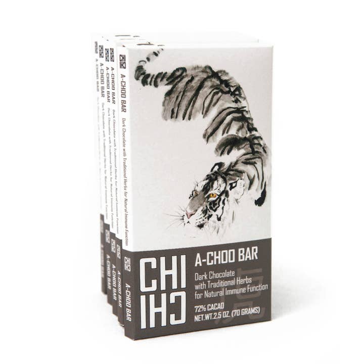 A-CHOO Bars Pack (10 bars total): Vegan Herbal Chocolate Bar for wholesale by ChiChi Chocolate
