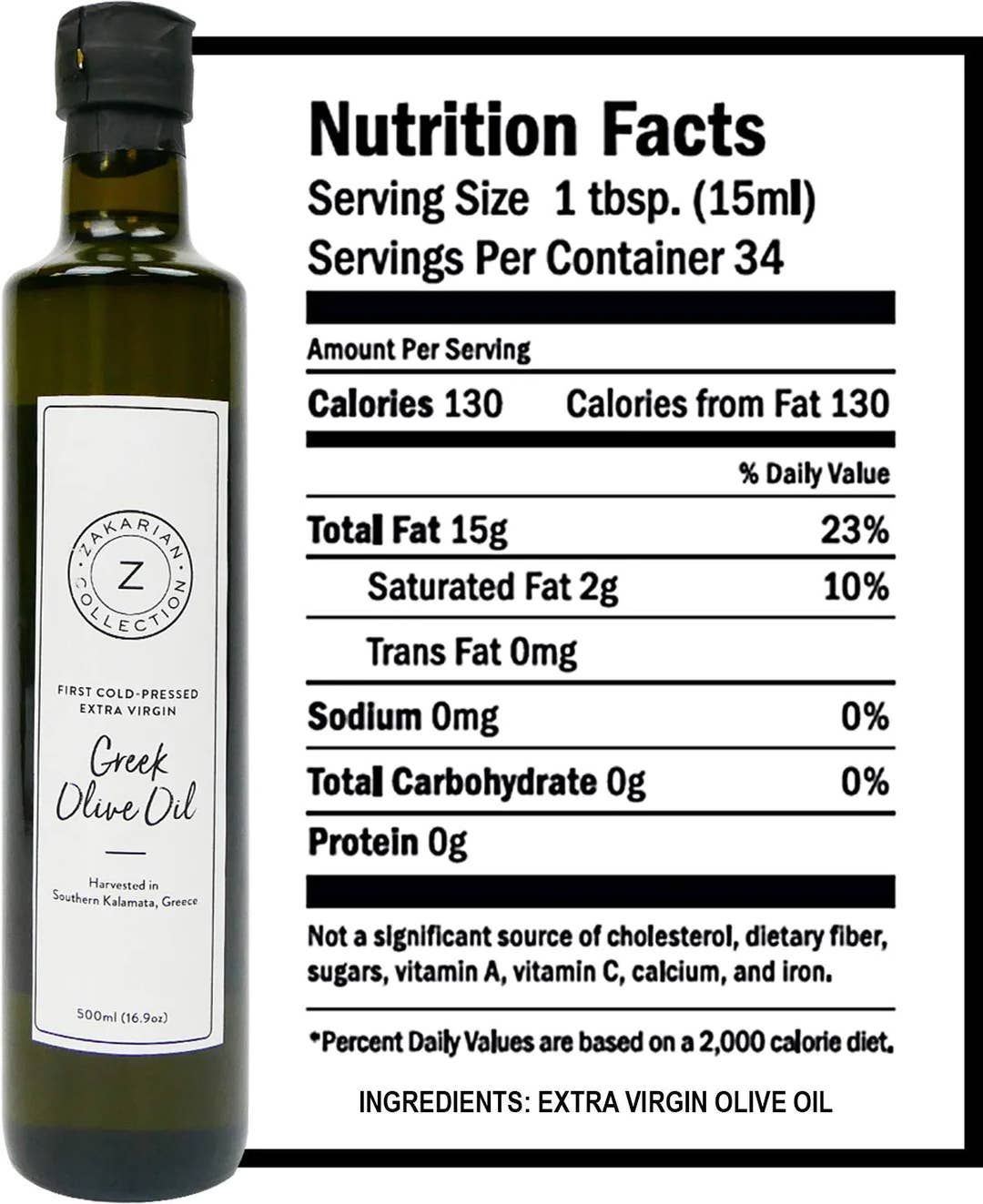 Zakarian Collection - Wholesale Olive Oil - Zakarian Ultra-Premium Extra Virgin Olive Oil - 500ml1