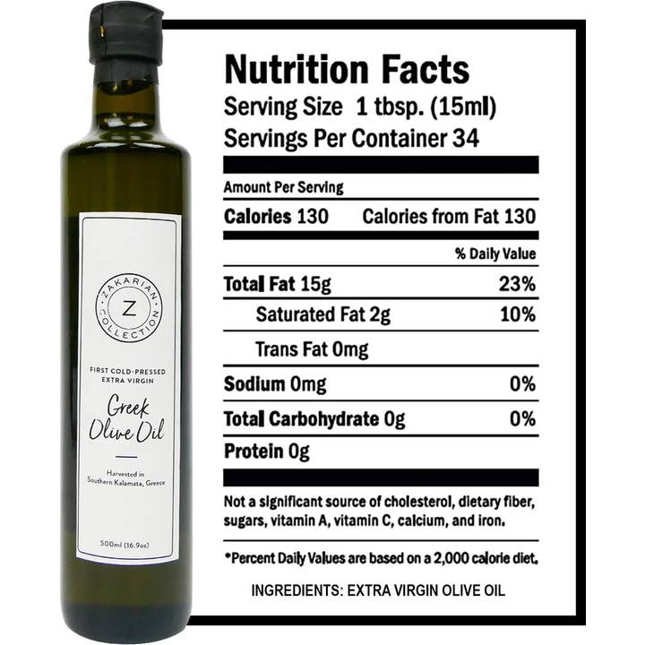Zakarian Collection - Wholesale Olive Oil - Zakarian Ultra-Premium Extra Virgin Olive Oil - 500ml1