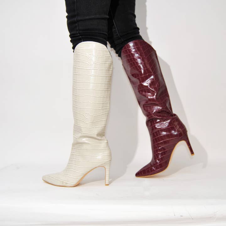 Ruff Patch Croc Embossed Knee-High Boots and other Purchase Wholesale majorette boots. Free Returns & Net 60 Terms on Faire trending on Faire.