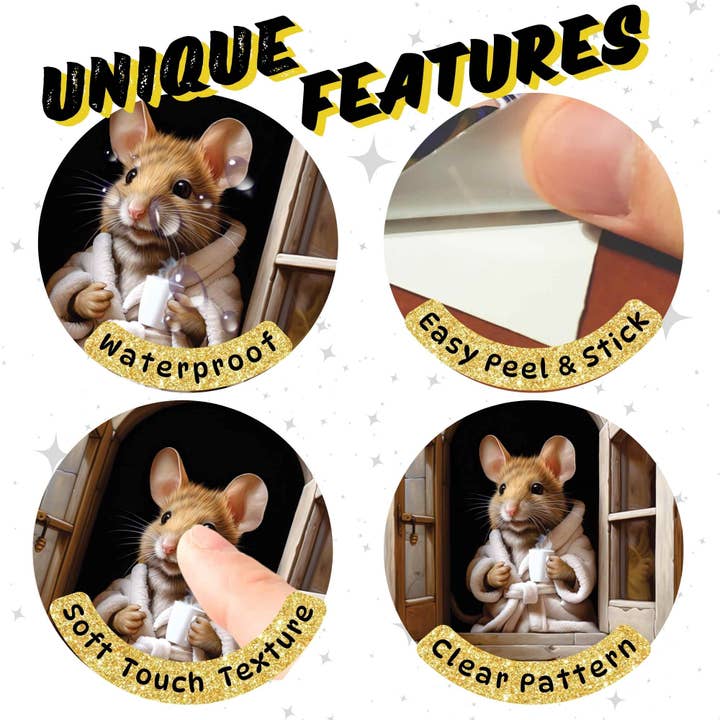 Micesterpiece - Wholesale Wall Decal/Stickers - 3D Mocha Mouse Wall Sticker Decal - Micesterpiece5