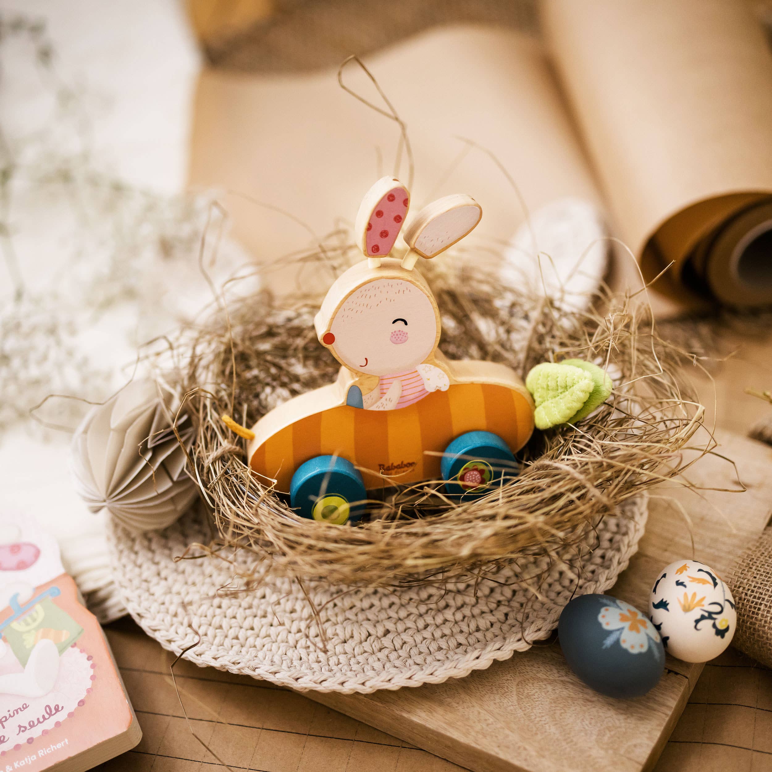 Bababoo and friends® - Wholesale Wood Toy - Kids - Pippa Bunny Push and Pull Toy [10+ Months]3