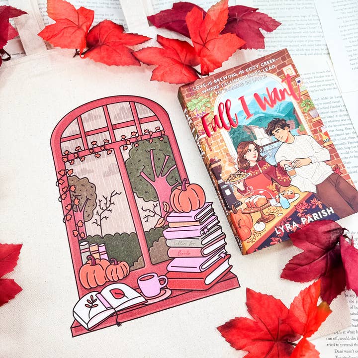 Cozy Autumn Reading Nook Canvas Tote Bag for wholesale by The Swoon Room