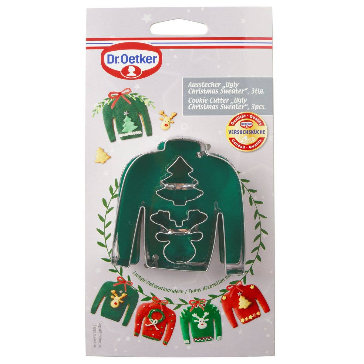 Dr. Oetker – wholesale Kakskärare – Dr. Oetker Set med 3 pepparkaksformar för jultröjor15
