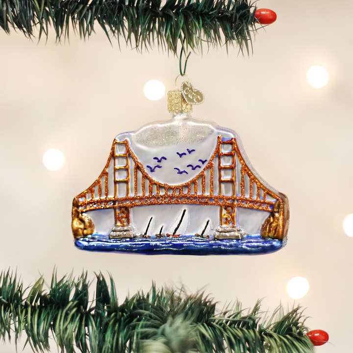 Golden Gate Bridge Ornament for wholesale by Old World Christmas