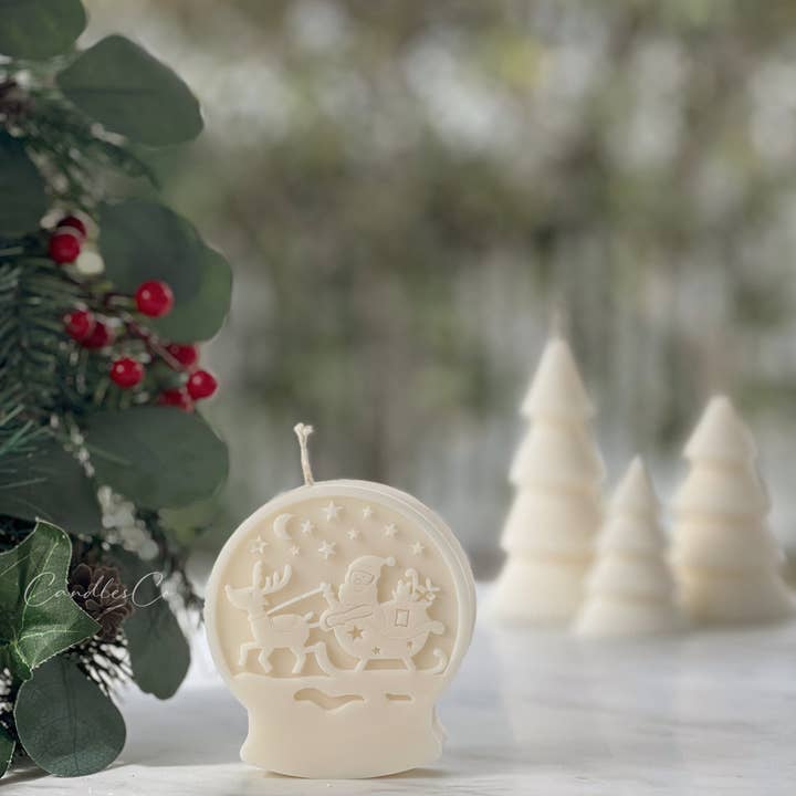 White Holiday Snow Globe for wholesale on Faire1