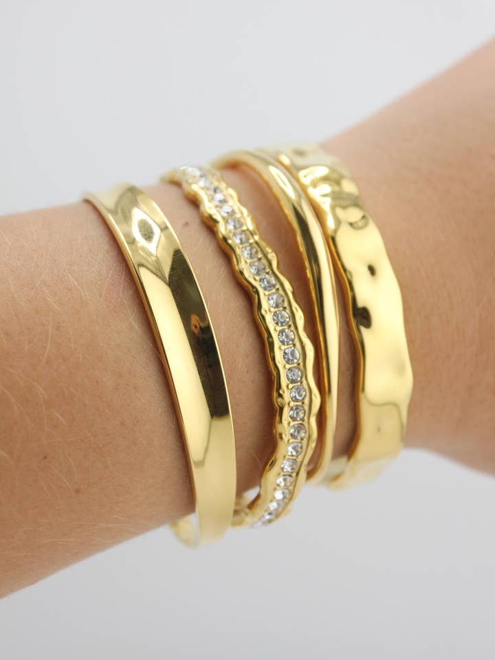 Mix & Match Gold Cuff Bracelets for wholesale by Cara O Sello Brand