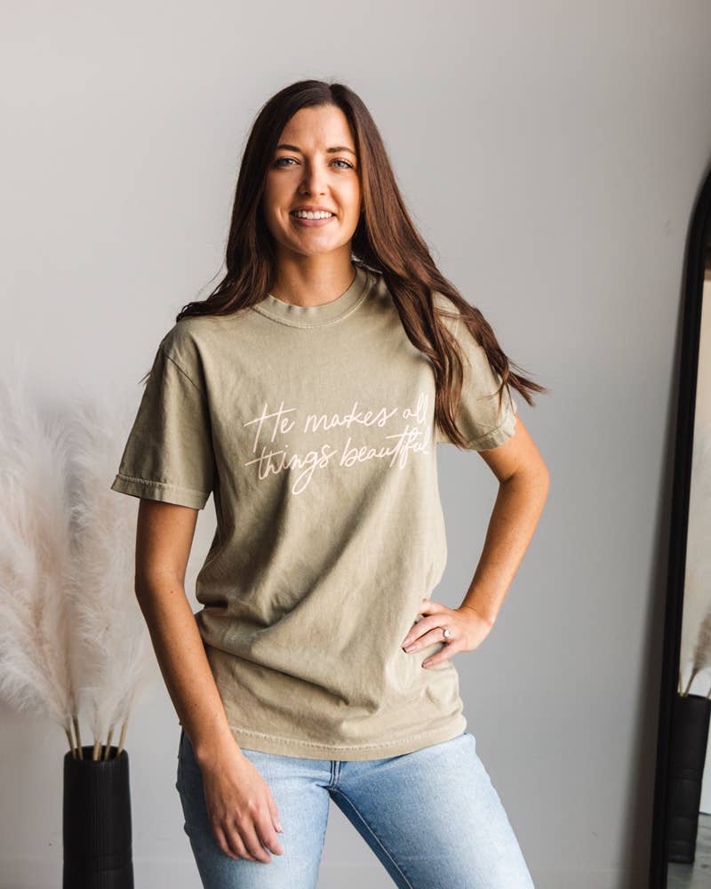 The Anastasia Co - Wholesale Screen Printed T-Shirt - Women's - All Things Beautiful Tee4