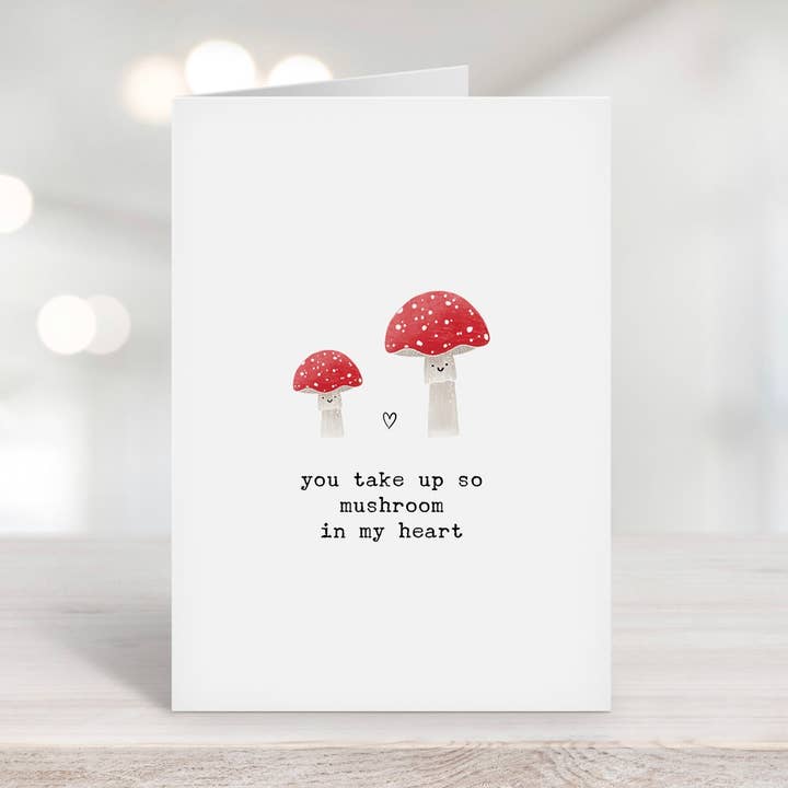 Du tager op så champignon i mit hjerte kort for engroshandel hos Kalm Lettering
