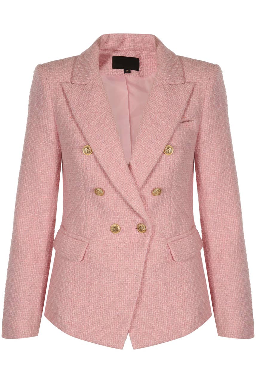 Attentif Paris – wholesale Jacket – Women's – Slim Fit Plain Tweed Jacket31