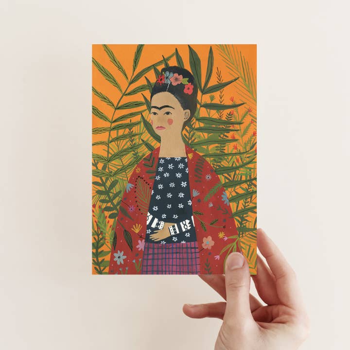 CARTOLINA FRIDA per la vendita all'ingrosso da parte di Fotini Tikkou Illustration