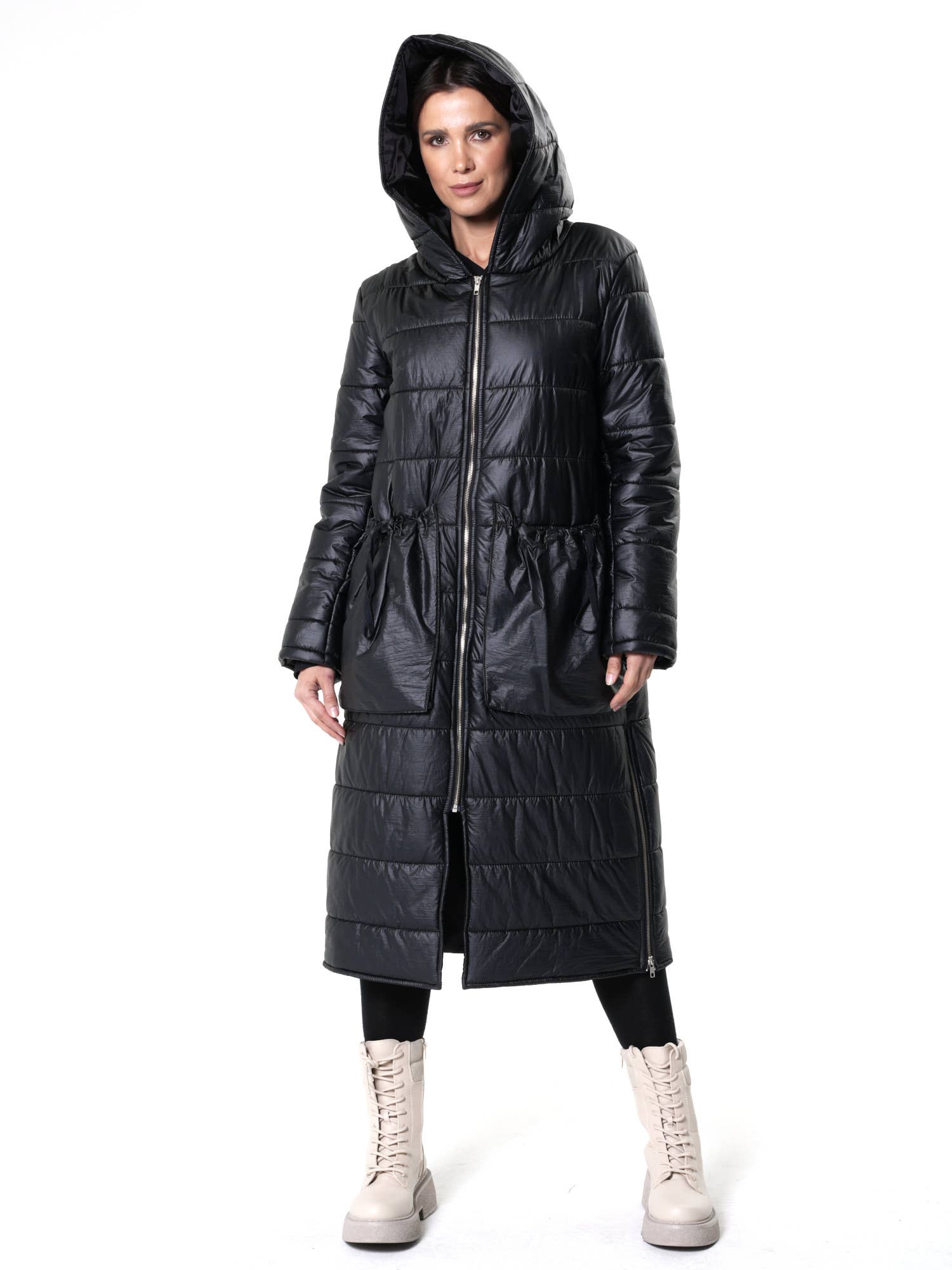 Metamorphoza - Wholesale Puffer Jacket - Women's - Long Puffer Jacket With Oversize Pockets2