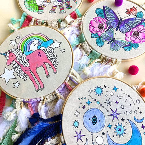 MANIK - Vente Kit de bricolage - Kit de peinture BUTTERFLY DIY Dreamcatcher, kit de bricolage avec 5 SHARPIES8