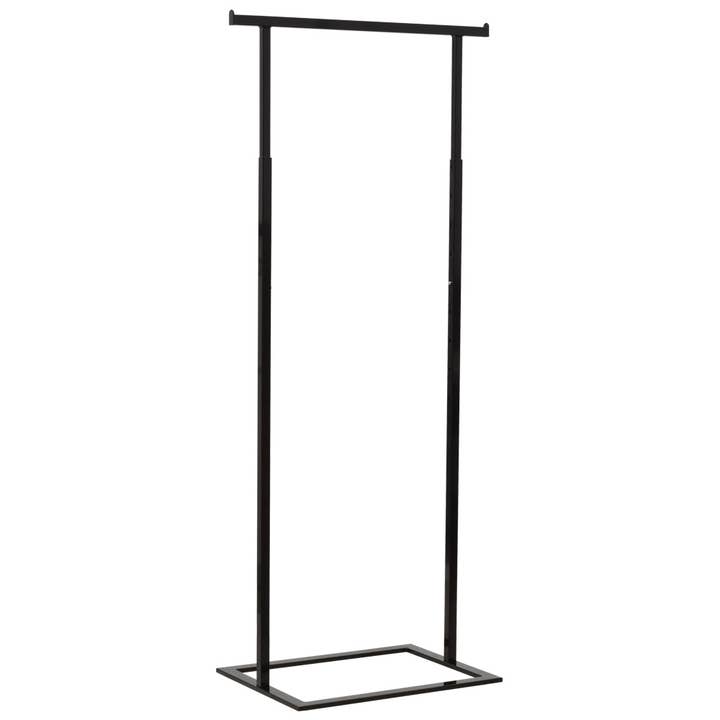 Specialty Store Services - Wholesale Free Standing Shelf - Black 24 in Single Sided Hangrail Rack