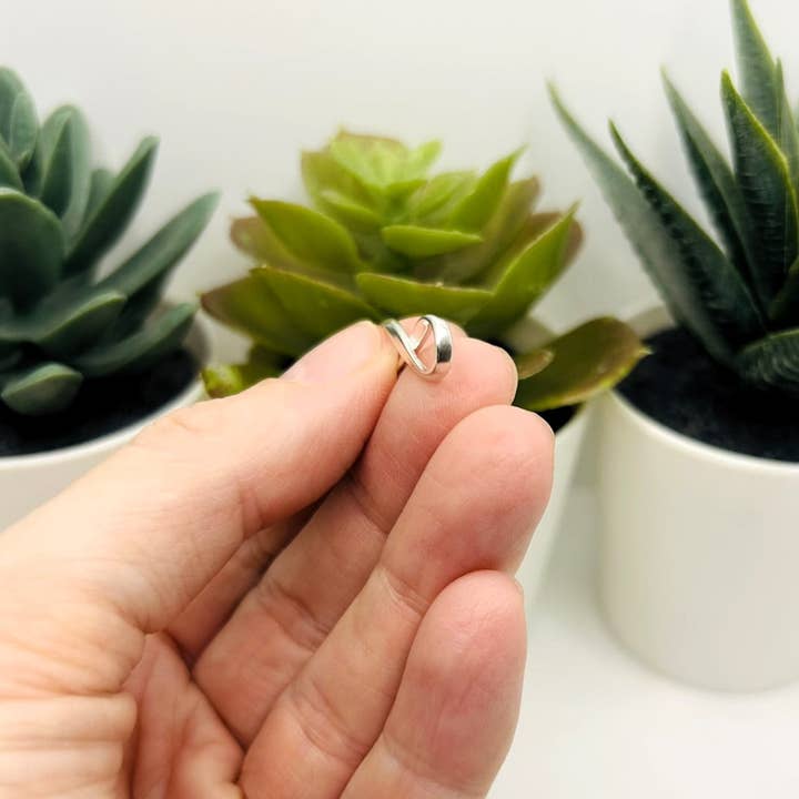 Guerrilla Charm - Wholesale Individual Charm/Pendant - Sterling Silver Infinity Charm, 24x8mm3