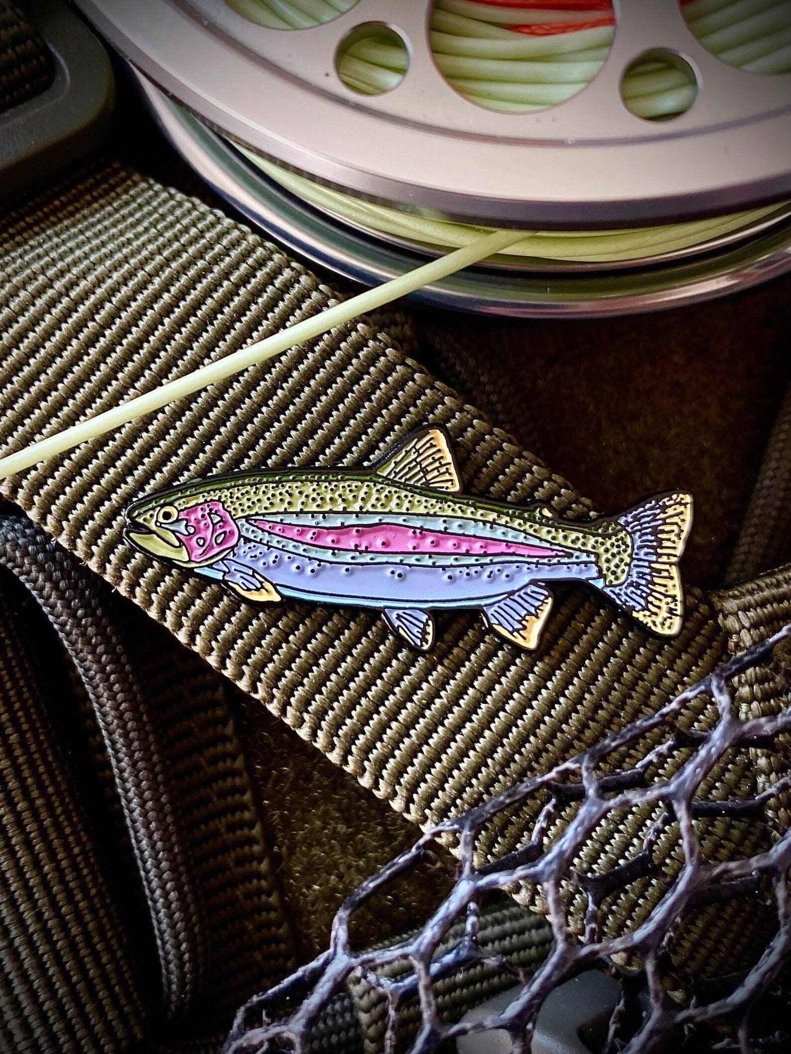 Antler & Fin - Wholesale Lapel Pin/Button - Rainbow Trout Enamel Pin1