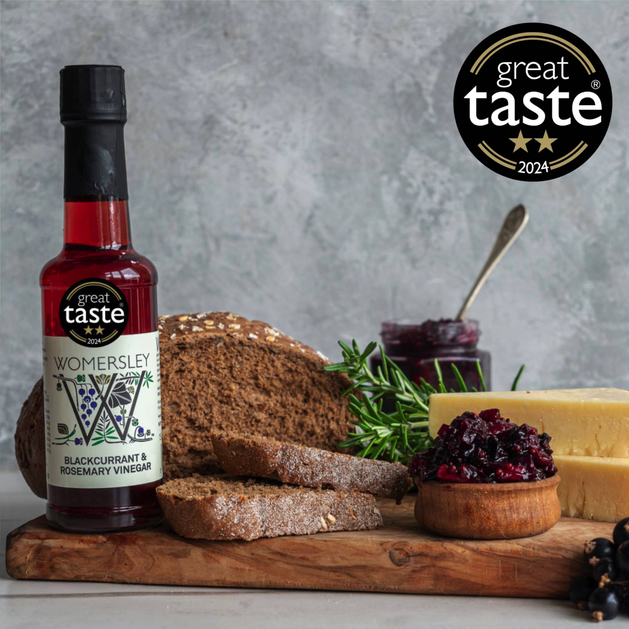 Womersley Foods – wholesale Vinegar – Blackcurrant & Rosemary Vinegar / Salad Dressing1