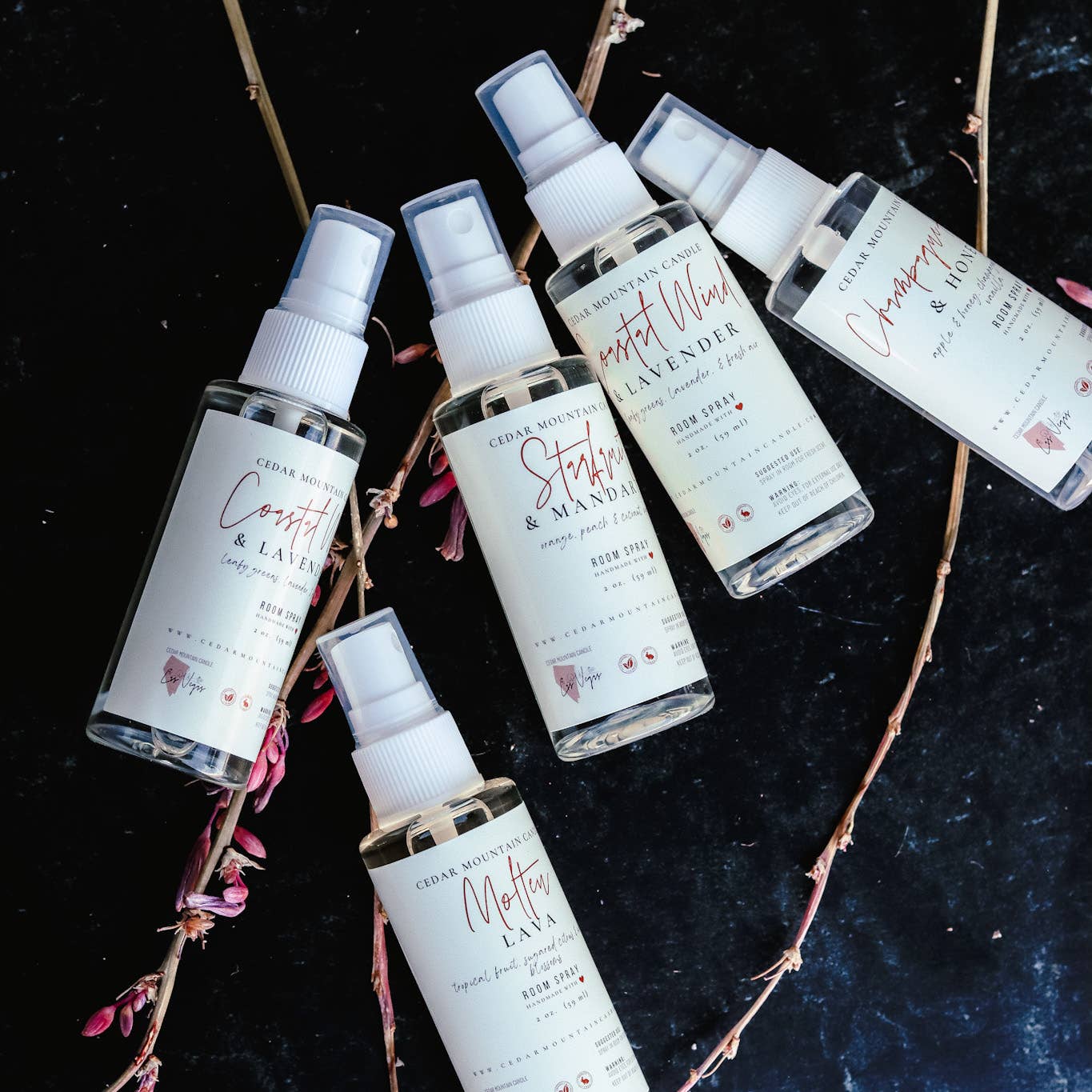 Cedar Mountain Candle - Wholesale Room & Linen Spray - 2 oz Room Spray - Spiced Cranberry Apple2