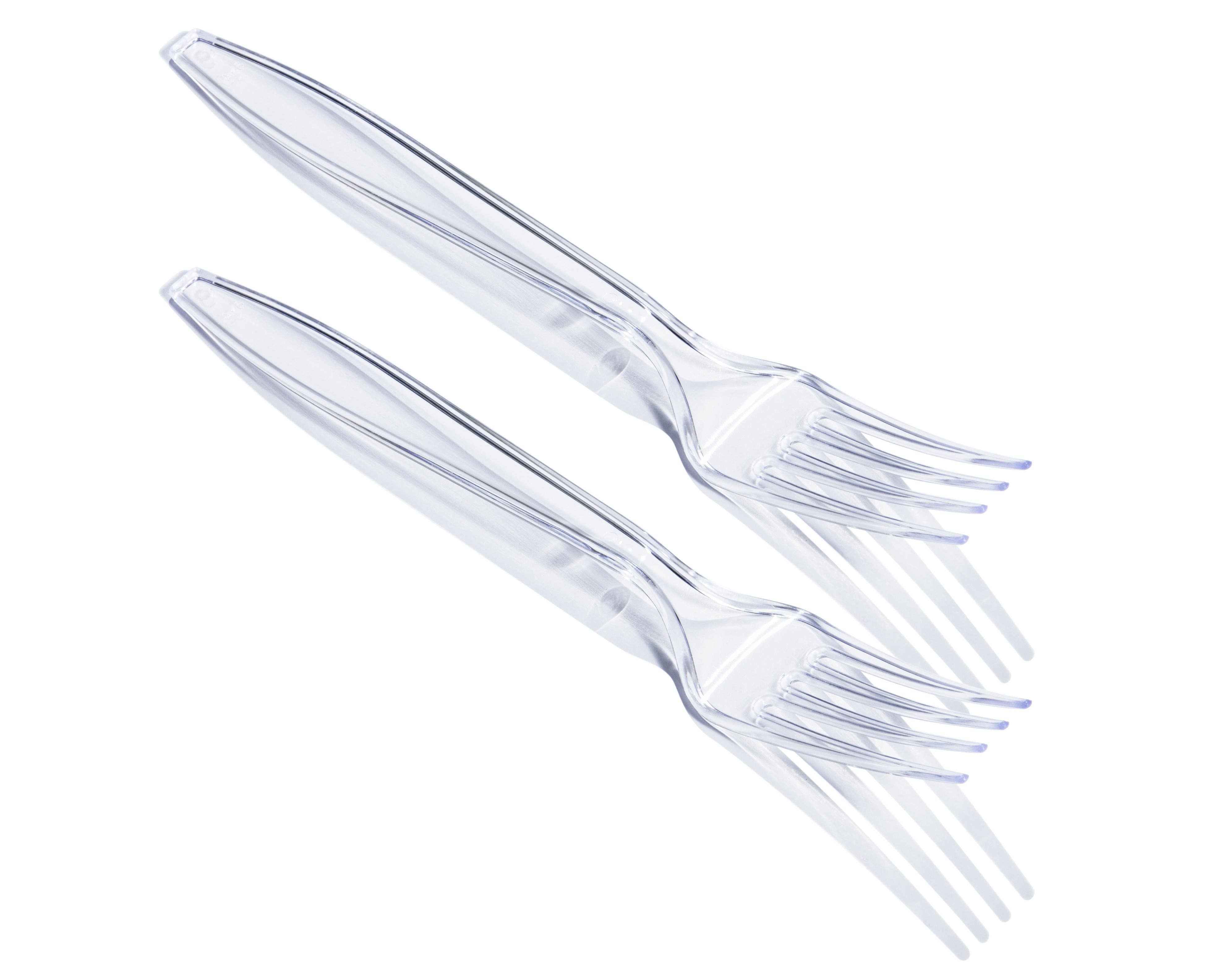 Bulk Party Decor - Wholesale Disposable Fork - Clear Forks Only, 24/Pkg6