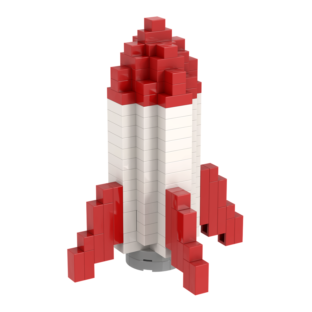 Brixies – Großhandel Spielzeugbaukasten – Kinder – BRIXIES Postkarte Rakete2