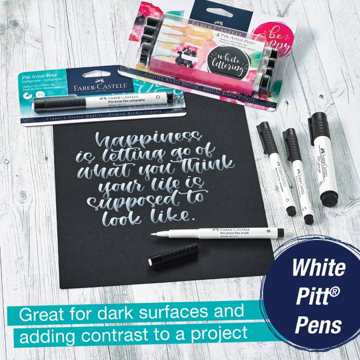 Faber-Castell / Creativity for Kids - Wholesale Pen - Pitt Artist Pen, #101 White Lettering - Set of 4