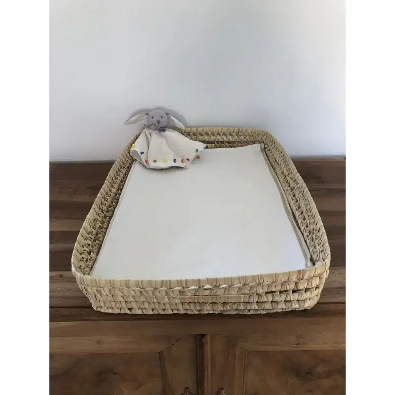 High crafty – wholesale Korg - Barn och baby – Palmblad Vändbar Korg – Handvävd Förvaringskorg0