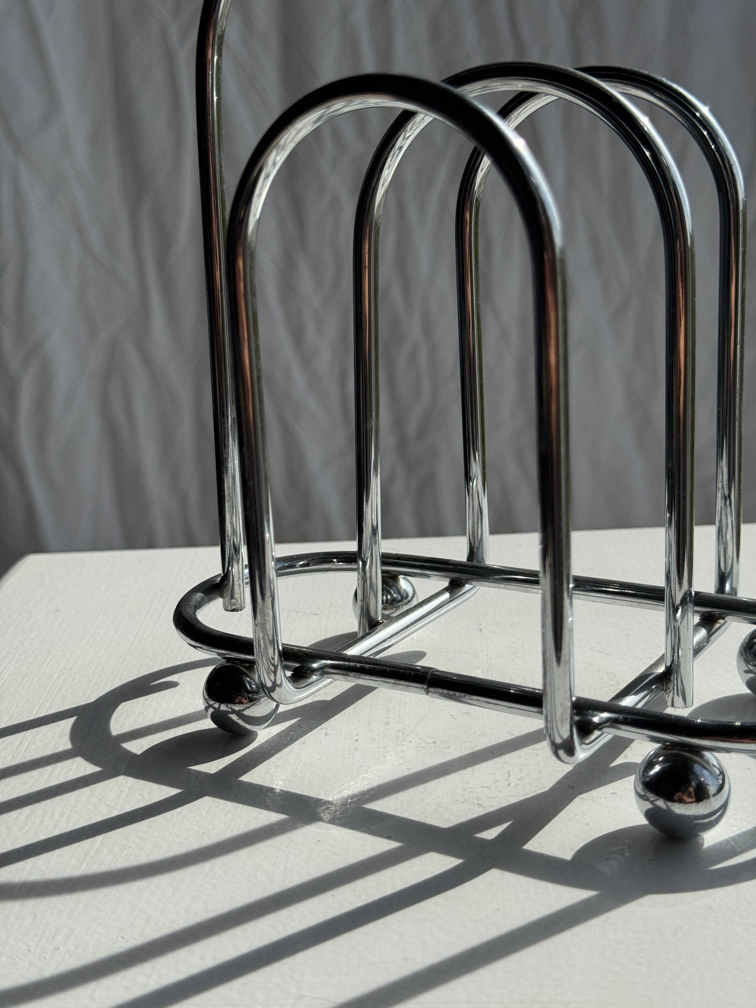 Office Objets - Vendita all'ingrosso Portatovaglioli - Porta toast o tovagliolo in metallo argentato H20.5 L172