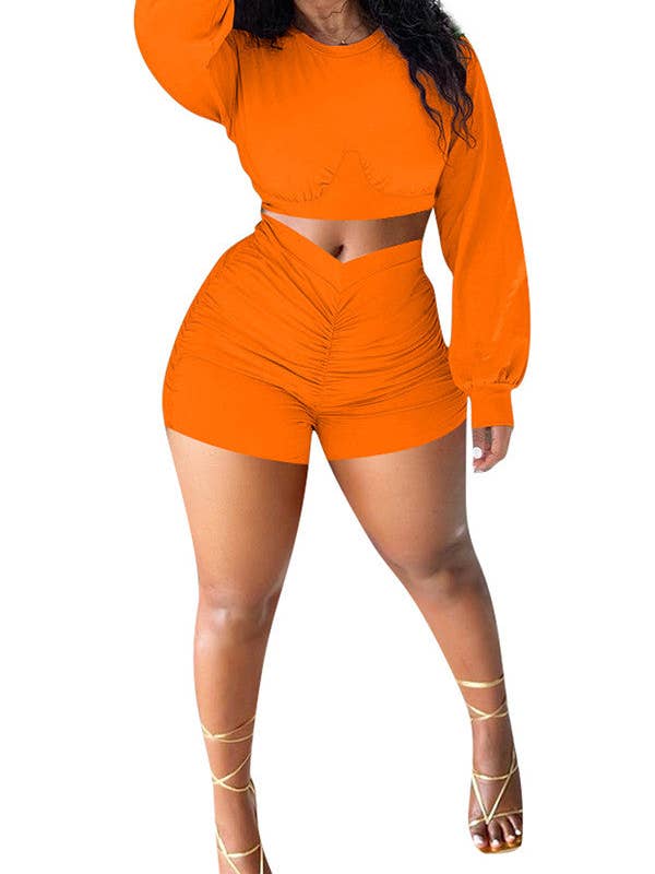 MB FASHION LONG SLEEVE SHORTS SET 253R for wholesale by MB Fashion Wholesale