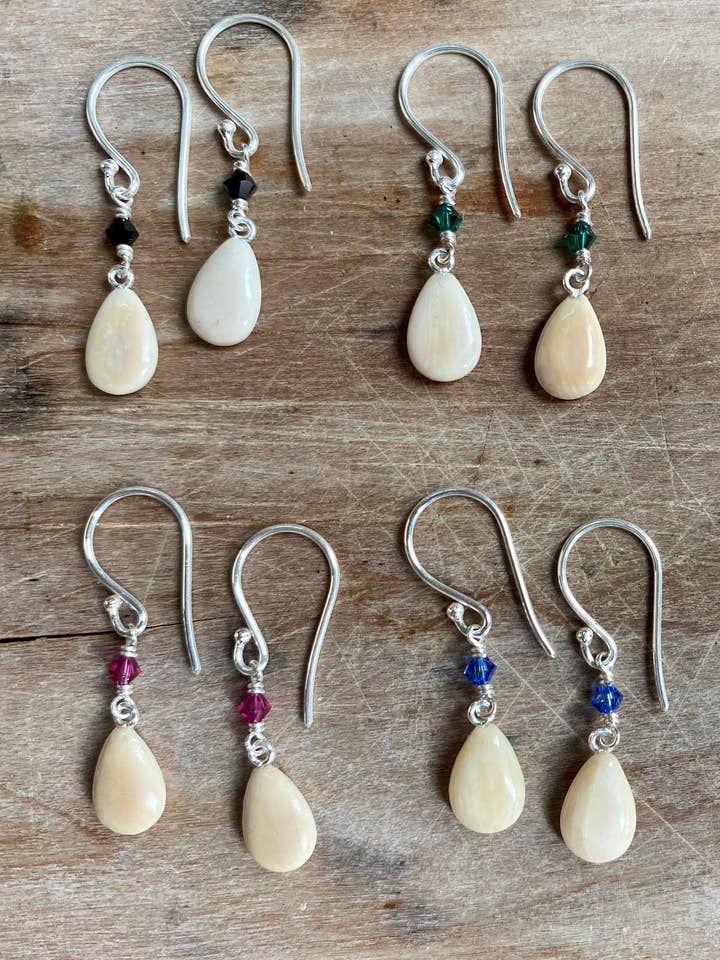 Tiny Dew Drop Earrings for wholesale by Ivory Jacks