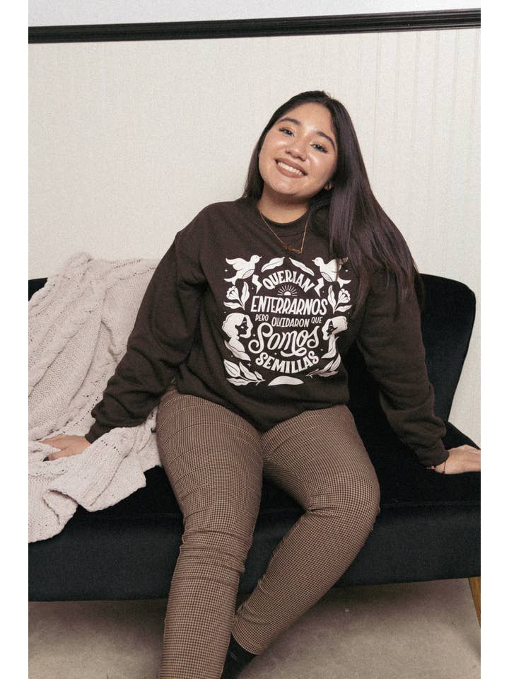 Jen Zeano Designs - Wholesale Graphic Sweatshirt - Women's - Semillas Sweatshirt