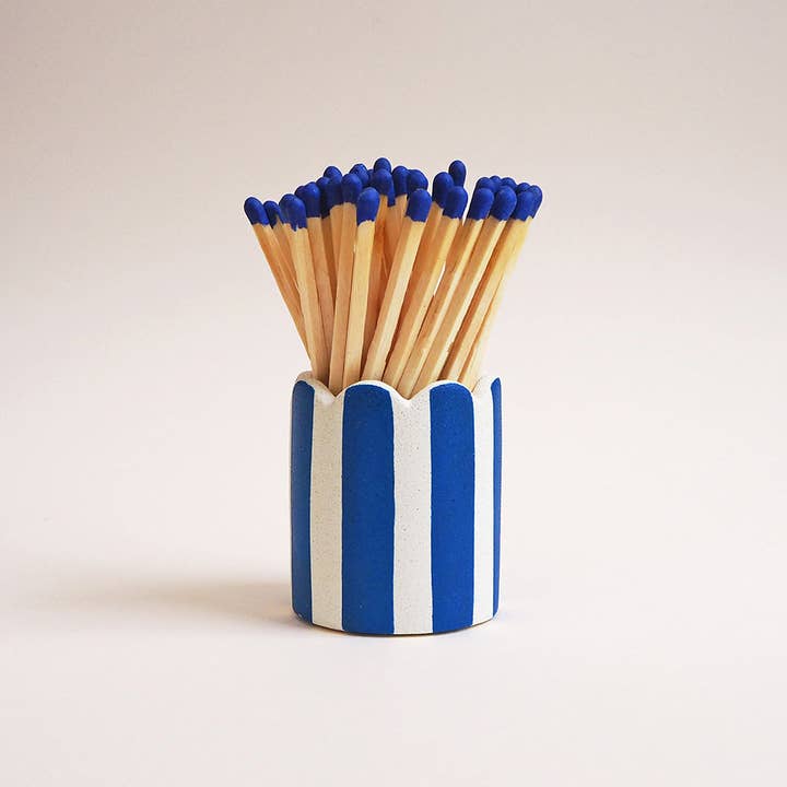 Hello Marilu - Wholesale Match Holder - Stripy Match Stick Holders - Choose Your Colours