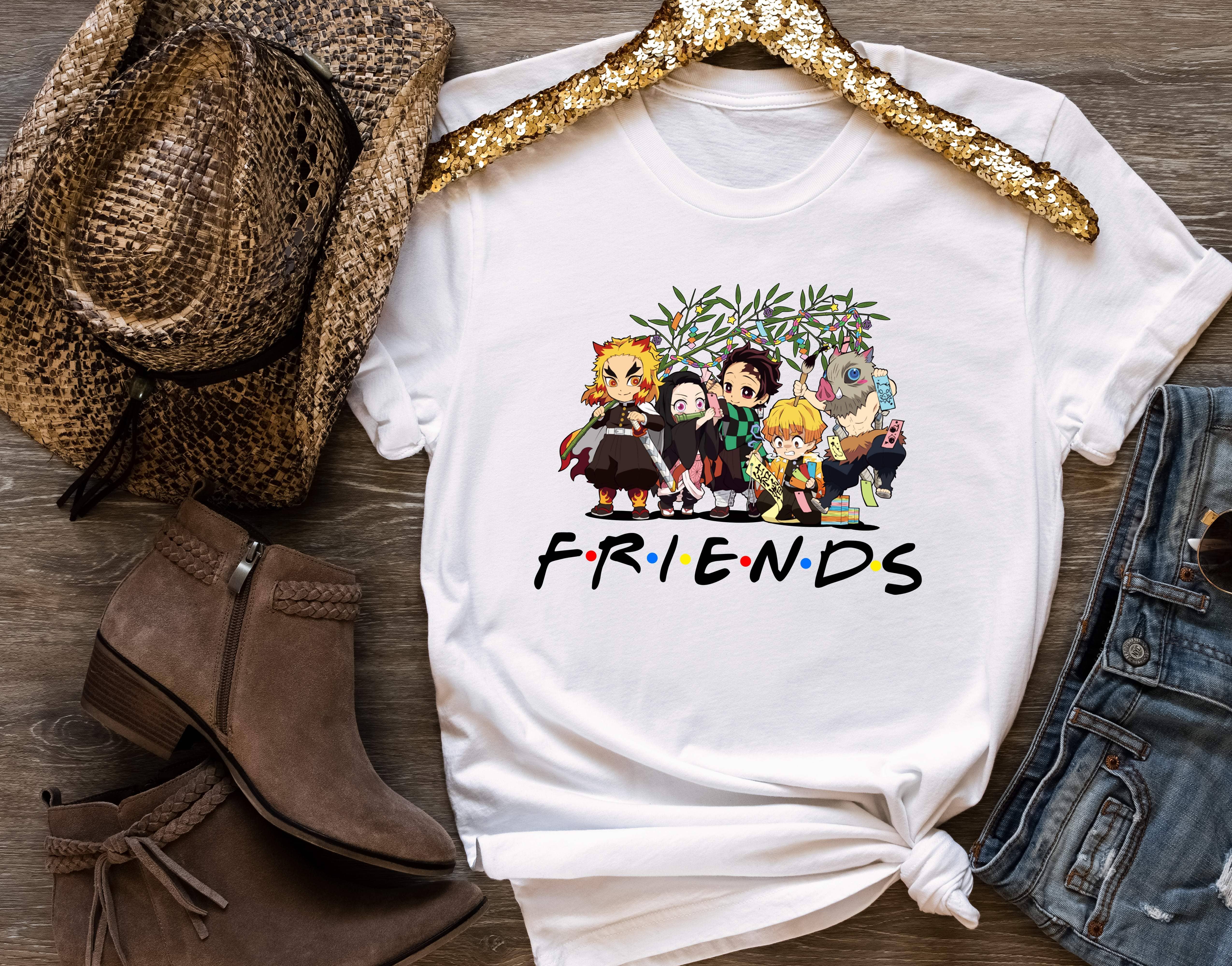 Daily Prints - Wholesale Screen Printed T-Shirt - Women's - Demon Slayer Friends Parody Shirt