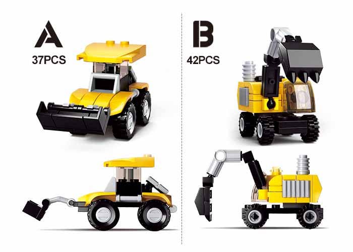 Texas Toy Distribution – Conjunto de construção - Crianças por atacado – Construção Construtora Conjunto de Display Brick x2 cada kit1