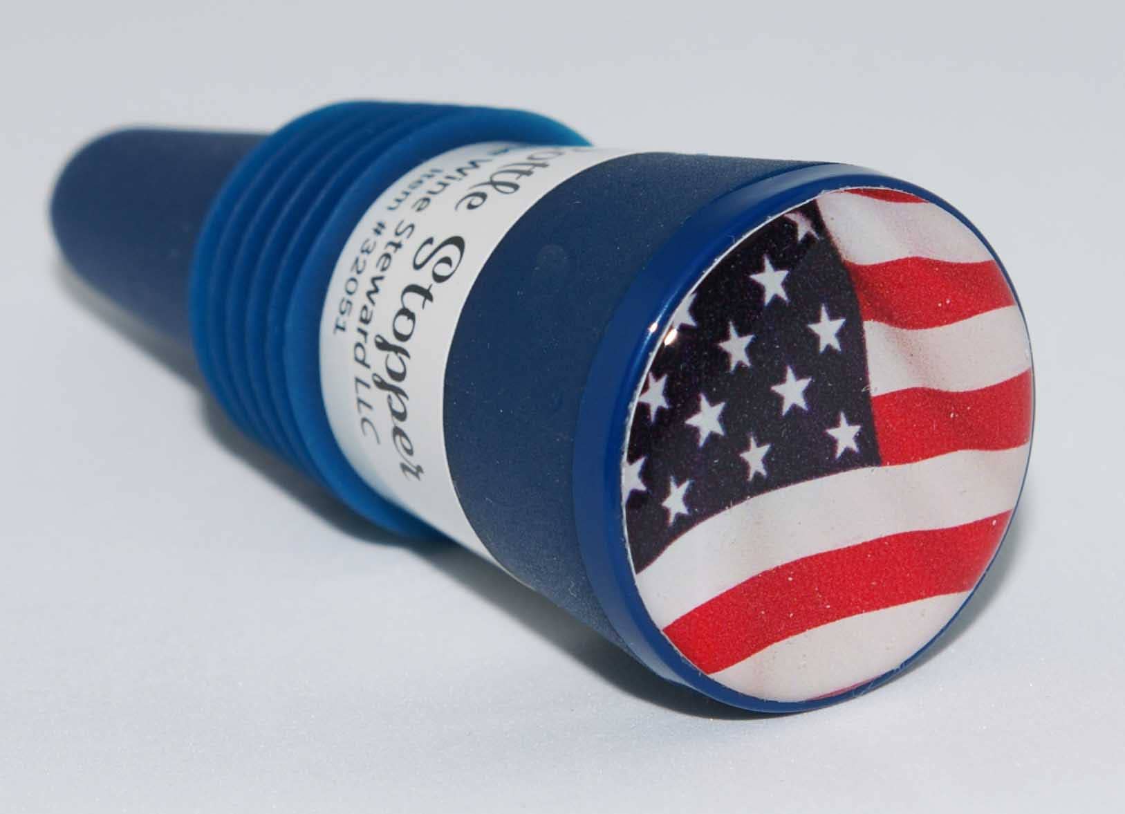 The Wine Steward LLC - Wholesale Wine Stopper - US Flag Bottle Stopper1