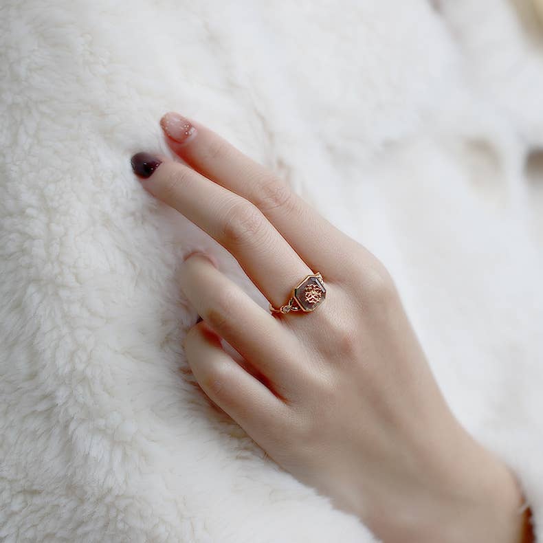 Gioiellin - S925 Silver Jewelry - Wholesale Multi-Stone Ring - 925 Sterling Silver K Gold-plated Gray-blue Labradorite Ring6