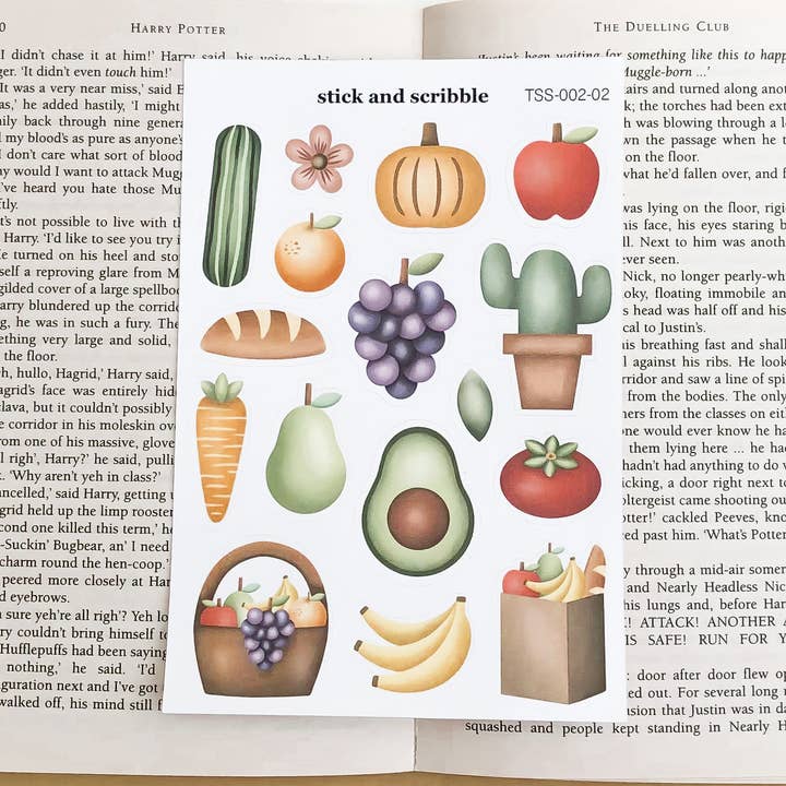 Farmer's Market (Version 2) Sticker Sheet for wholesale by Stick and Scribble