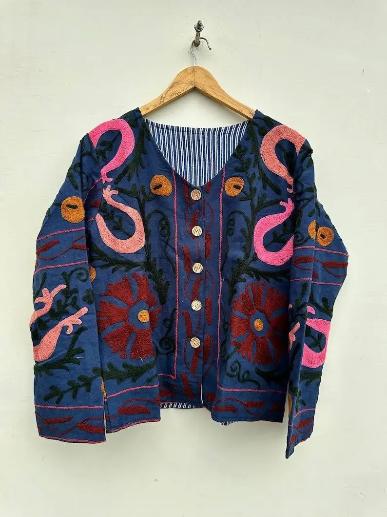 Bhawana Handicrafts - Wholesale Jacket - Women's - 5 Piece Lot, Suzani Embroidery Jacket Womens Suzani Coat0
