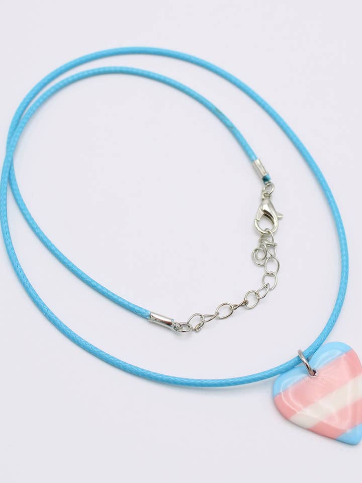 Transgender Heart Necklace for wholesale by KelZo Jewellery