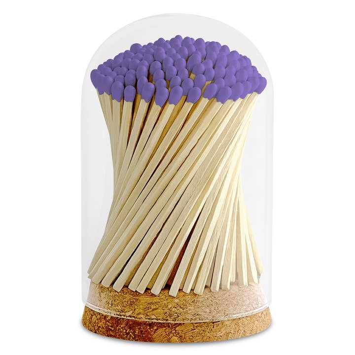 Thankful Greetings - Wholesale Matches - 4" Matches in Premium Glass Cloche - Color of Your Choice20