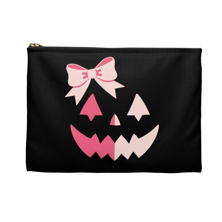 T O T A L I Z A D O R E S – bolsa de maquilhagem e cosméticos por atacado – Saco acessório de abóbora rosa Halloween Jack O Lanterna Maquiagem6