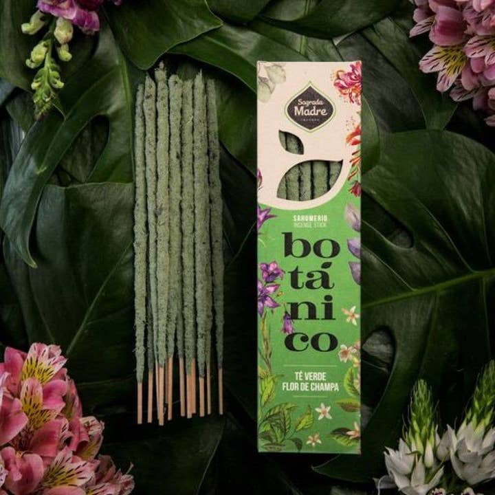 Sagrada Madre Rökelse Botanico Grönt Te & Champa för wholesale av Wonder Incense