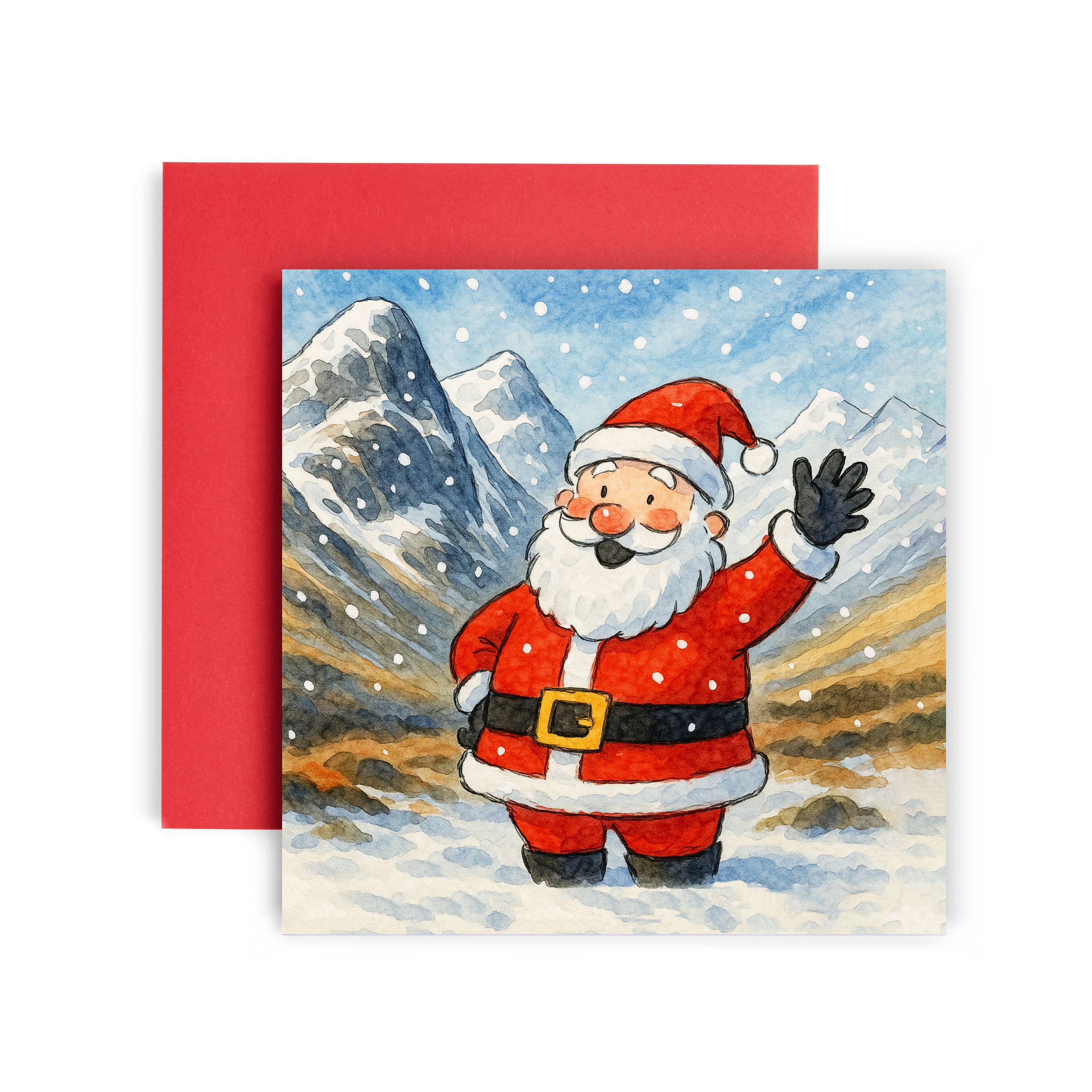 Huxters – wholesale Christmas card – Santa at Glencoe santa – Christmas Card0